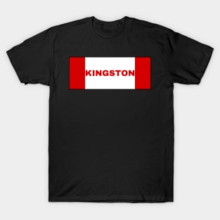 Kingston City in Canadian Flag Colors T-Shirt